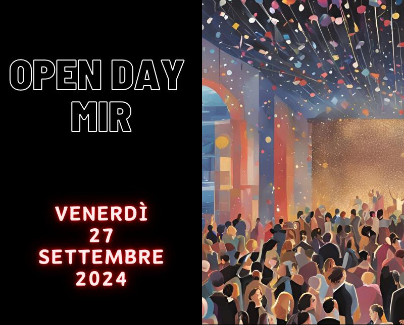 OPEN DAY MIR venerdì 27 settembre 2024