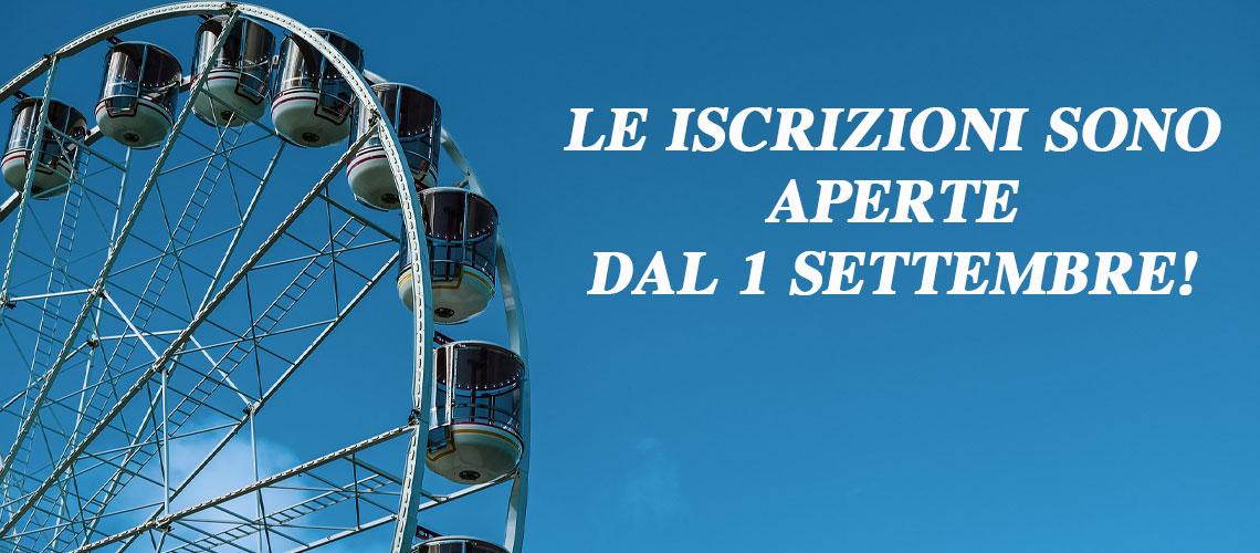 ISCRIZIONI DAL 1° SETTEMBRE