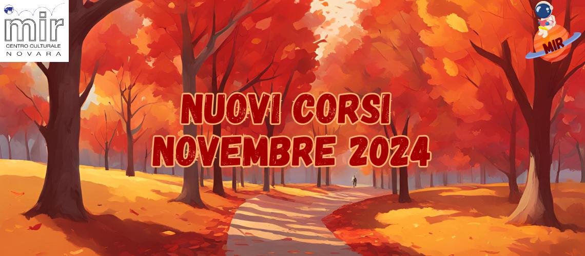 NUOVI CORSI NOVEMBRE 2024